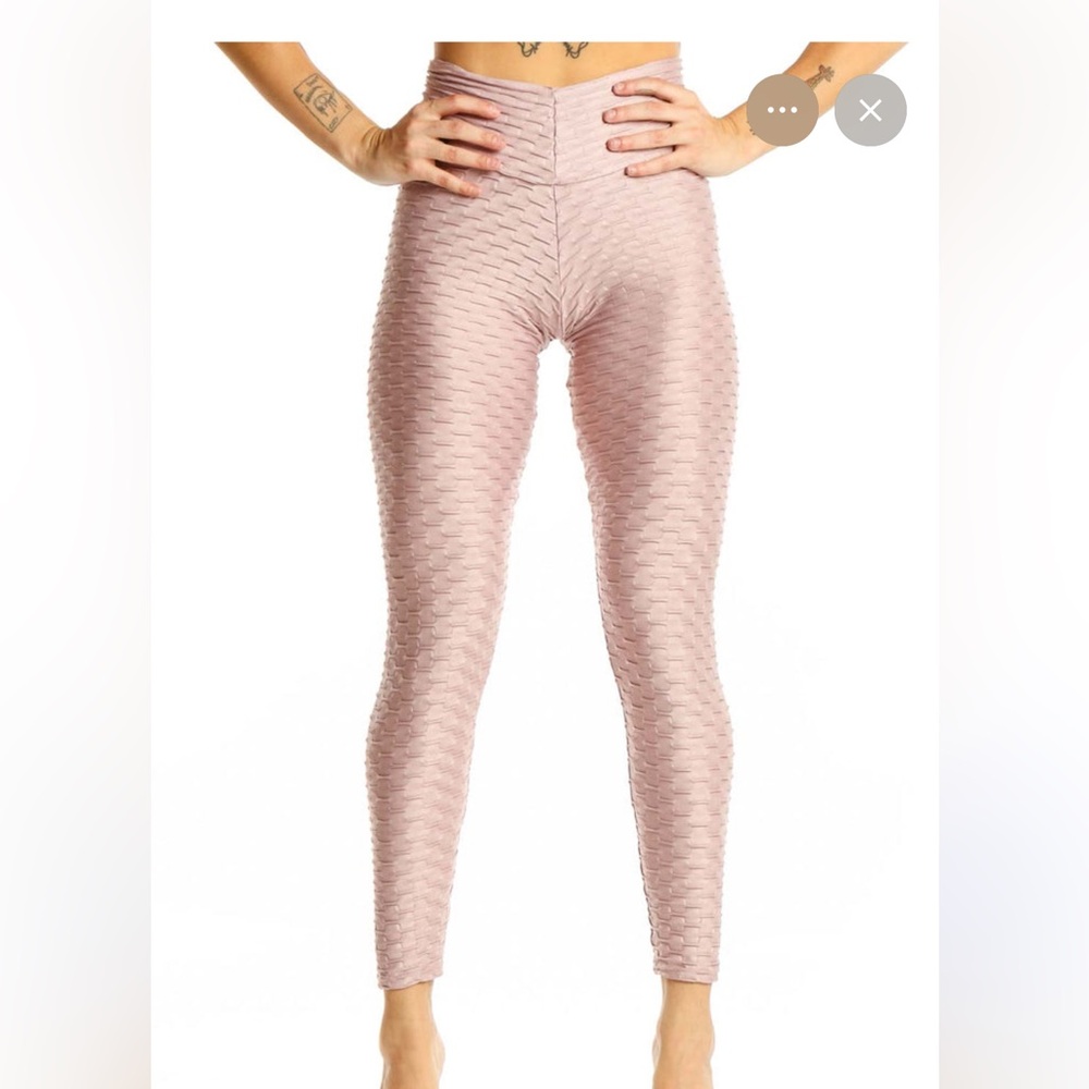 Booty by Brabants Pink Metallic Shiny Leggings